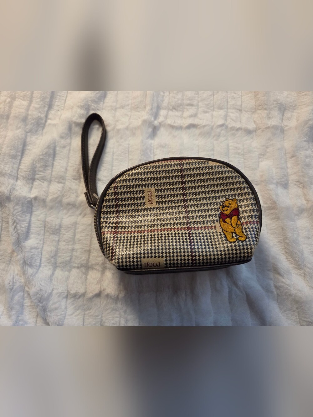Y2k Disney Pooh Plaid Wristlet Clutch